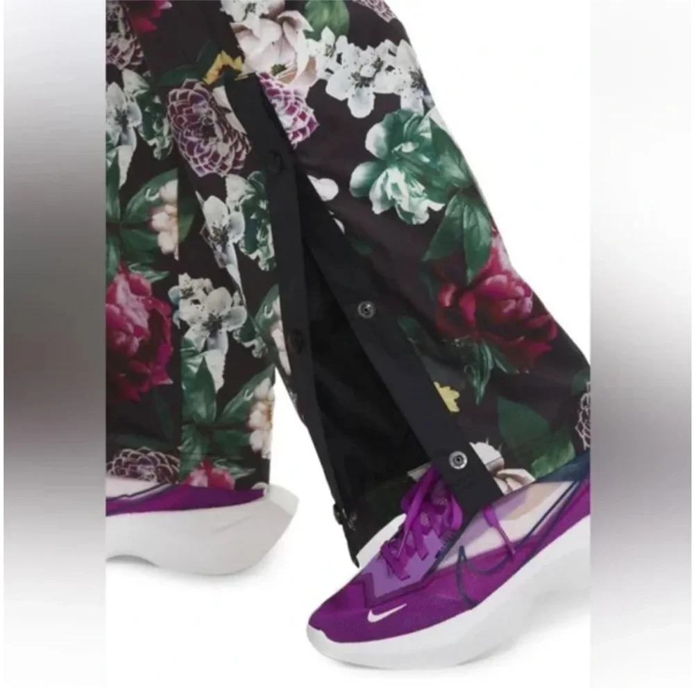 Nike earth day floral flower windbreaker‎ snap pants bottoms size small